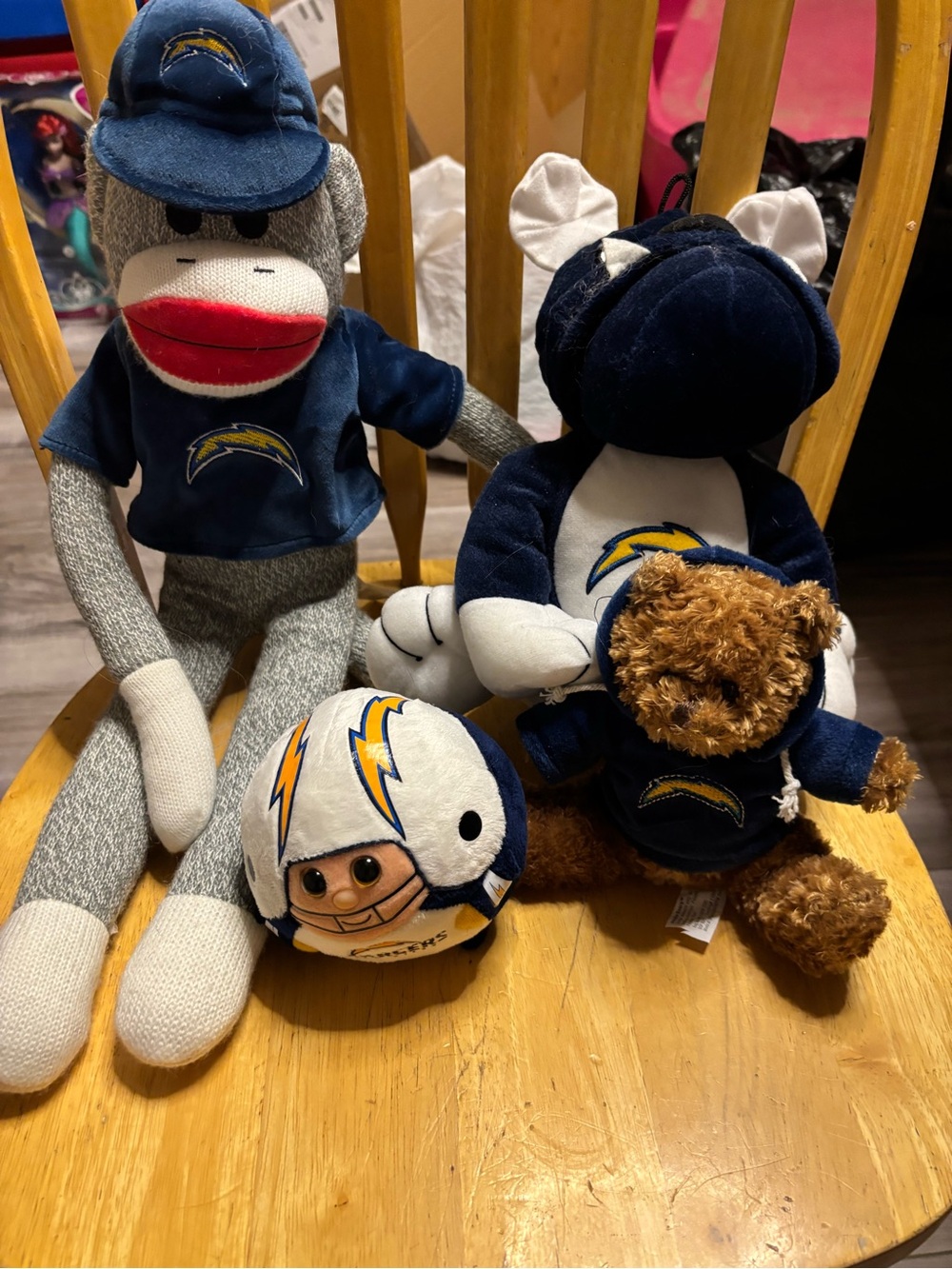 Forever Collectibles Navy and White NFL Plush Set